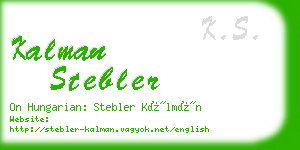 kalman stebler business card